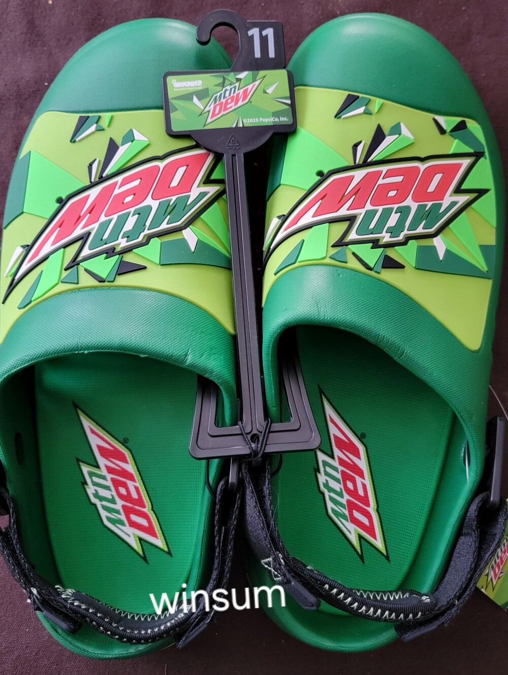Mountain Dew Clogs Unisex Adult Slip-On Sandals Water-Friendly Shoes Size  11
